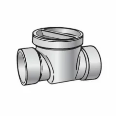 4" x 7.18" White PVC Gravity Backwater Valve | NDD475P