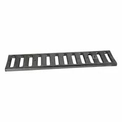 2' Rectangular Galvanized Flat Channel Drain Grate | NDDDS221