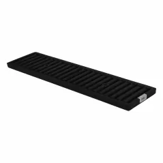 2' Rectangular Cast Iron Black Flat Channel Drain Grate | NDDDS231