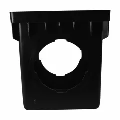 NDS Catch Basin, 12" X 12" Square 4-Outlet Black | 1204