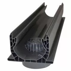 2' X 5-5/8" Gray Fabricated With Spigot Bottom Outlet And Strainer Channel Drain |  234