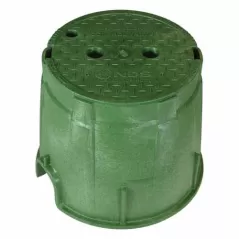 NDS Valve Box, 10" Irrigation Control Valve Corrugated W/Overlapping Green Cover | 312BC