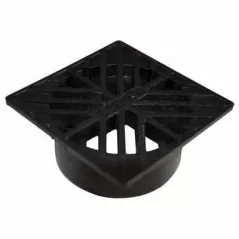 4" Nds 4' Square Black Grate Fits 3" Pipe | 2