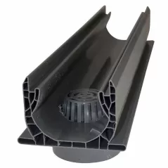 NDS Channel Drain, 3' x 4-1/2" Gray Mini Series w/Spigot Bottom Outlet | 550