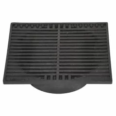 9" x 9" Square Black Flat Drain Grate | NDS970