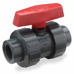 1" Slip x Threaded Black PVC 150 psi BTU Series True Union Ball Valve | NDSBTU1000E