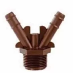 3/4" Insert x MPT 2-Way For 12 mm 0.426" Techline EZ Dripline V-Adapter | NETT122W075MA