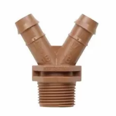 3/4" Insert x MPT 2-Way For 17 mm 0.56 to 0.60" ID Techline EZ Dripline V-Adapter | NETTL2W075MA