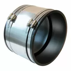 4" x 4.07" Clay x Cast Iron PVC 1002 RC Series Flexible Strong Back Repair Coupling | NHPSBCP040CP