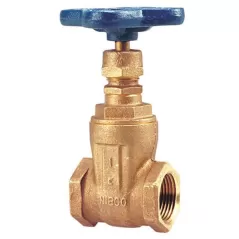1" FIPT Cast Bronze 200 psi T-113 Series Gate Valve | NIBT113BHW010