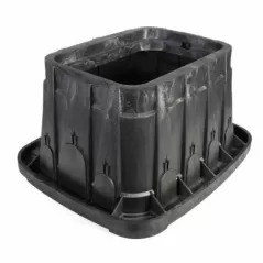 21.8" x 16.6" x 12" Rectangular Black Body Standard Valve Box Body Only | RBBVBSTDB