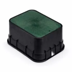 12" Rectangular Black Body Irrigation Control Valve Professional Jumbo with Drop-in Purple Lid Valve Box Body | RBBPVBJMBP