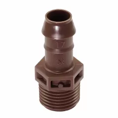 17 mm x 1/2" Barb x MPT Plastic XF Series Adapter | RBXXFFMA050