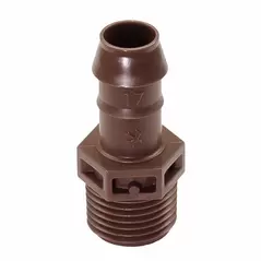 17 mm x 1/2" Barb x MPT Plastic XF Series Adapter | RBXXFFMA050