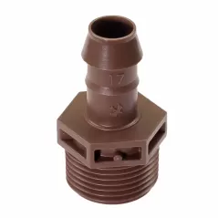 17 mm x 3/4" Barb x MPT Plastic XF Series Adapter | RBXXFFMA075