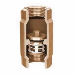 1" FNPT Lead-Free Silicon Bronze Cast 400 psi 2500 SB Series Stemless Spring Check Valve | SIM2513SB