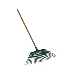 48" Hardwood Handle 18" Flexible Steel Blade Lawn Rake | STR43118
