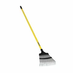 48" Yellow, Vinyl Coated Steel Handle 8" Pro-Flex Shrub Rake | STR43309