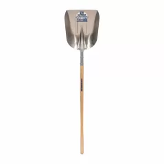 17-1/2" x 14-1/4" Aluminum Blade Hardwood Handle Western Pattern Grain Scoop | STR49061