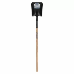 9.5" x 11.5" Steel Blade 14 ga Precision Lathe Turned American Ash Wood Handle SquareClosed Back Point Shovel | STR49345
