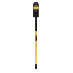 14" Blade 14 ga Yellow Premium Fiberglass Handle Front Turn Step Closed Back Drain Spade | STR49566