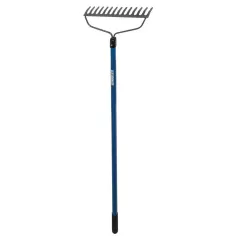60" Fiberglass Handle 15" Blade with Cushion Grip 14 Tine Bow Rake | STRBR40