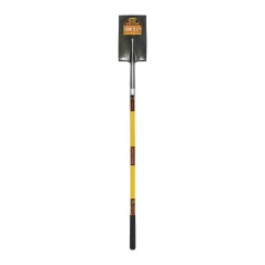 7.5" x 12" Blade 14 ga Premium Fiberglass Handle Garden Rear Rolled Step Spade Shovel | STRS705