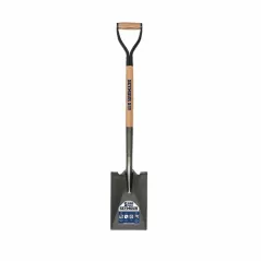 7" x 12" Blade 16 ga Precision Lathe Turned Hardwood Handle Forward Turned Step Garden Spade | STRSVGD24