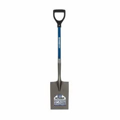 7" x 12" Blade Blue Industrial Grade Fiberglass Handle Rear Rolled Step Garden Spade | STRSVGD44