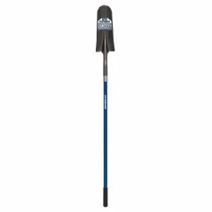 14" Blade Blue Industrial Grade Fiberglass Handle Forward Turned Step Drain Spade | STRSVLD40