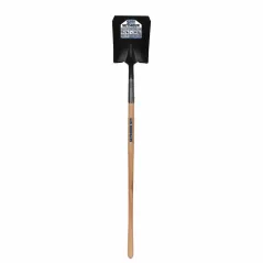 9.5" x 11.5" Steel Blade 14 ga Precision Lathe Turned American Ash Wood Handle SquareFront Turn Step Point Shovel | STRSVLS31