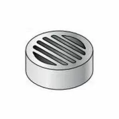 4" Round White Drain Grate | SDPGR040