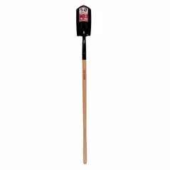 5" Tempered Steel Blade 14 ga Precision Lathe Turned American Ash Wood Handle Trenching/Cleanout Forward Turned Step Open Back Shovel | STR89045