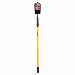 5" Steel Blade 11 ga Yellow Professional Grade Fiberglass Handle Trenching/Cleanout 35 Degrees Angle Head Shovel | STR89125