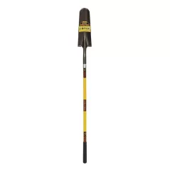 16" Blade 18" Premium Fiberglass Handle Drain Forward Turned Step Spade Shovel | STRS604