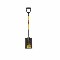 7" x 12" Blade 29" Premium Fiberglass Handle 14 ga Forward Turned Step Garden Spade | STRS605D