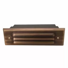 2 W GU5.3 T3 LED Weathered Brass Solid Brass Voyager 8 Odyssey Series Step Light | UNIVO8LNL