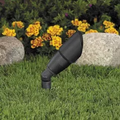 Ceramic MR-16 Standard Black Die-Cast Copper-Free Aluminum 2216 Landscape Series Bullet/Round Minilite Up and Accent Light | VISGR2216BNL