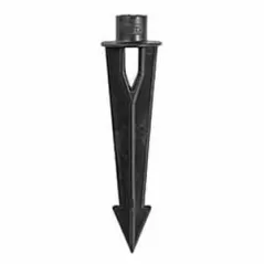 9" Black ABS with 1/2" FPT Ground Stake