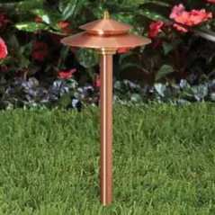 2.5 W T3 LED Natural Copper Spun Solid Copper Landscape Series 2125 Model Path Light | VISPR2125CSNWLB2