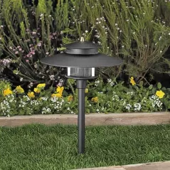 10 W Ceramic T3 Halogen Standard Black Die-Cast Copper-Free Aluminum Landscape Series 9206 Model Viking Path Light | VISPR9206B