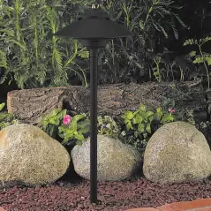 10 W Ceramic T3 Halogen Standard Black Die-Cast Copper-Free Aluminum Landscape Series 9217 Model Tall Path Light | VISPR9217B