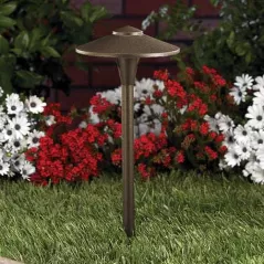 10 W Ceramic T3 Halogen Standard Architectural Bronze Die-Cast Copper-Free Aluminum Landscape Series 4704 Model Path Light | VISPR4704Z