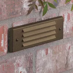 10 W Ceramic T3 Halogen Standard Architectural Bronze Die-Cast Copper-Free Aluminum Landscape 4246 Series Step Light | VISSL4246Z