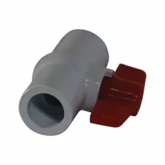 1" FIPT White PVC 150 psi Non-Serviceable Ball Valve | VLPBV010F
