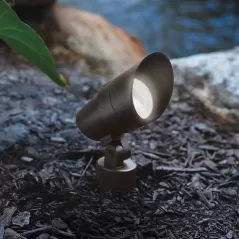 14.5 W 2700K LED Bronze Brass Color Changing Landscape Accent Luminaire | WAC5011CCBBR