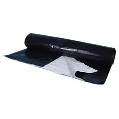 Berry Plastics Black/White Poly Sheeting Commercial Size - 5 mil 56 ft x 150 ft