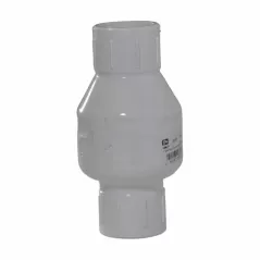 1-1/4" Slip White PVC 200 psi 1012 Series Spring Check Valve | FLO101212