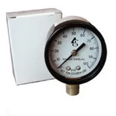 1 to 100 psi 2" Dial 1/4" MIP IPG Series Lead-Free Dry Lower Pressure Gauge | AMGEIPG10024LPNL
