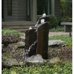 Mongolian Basalt Column Landscape with Set of 3 Fountain Kit | AQS58089